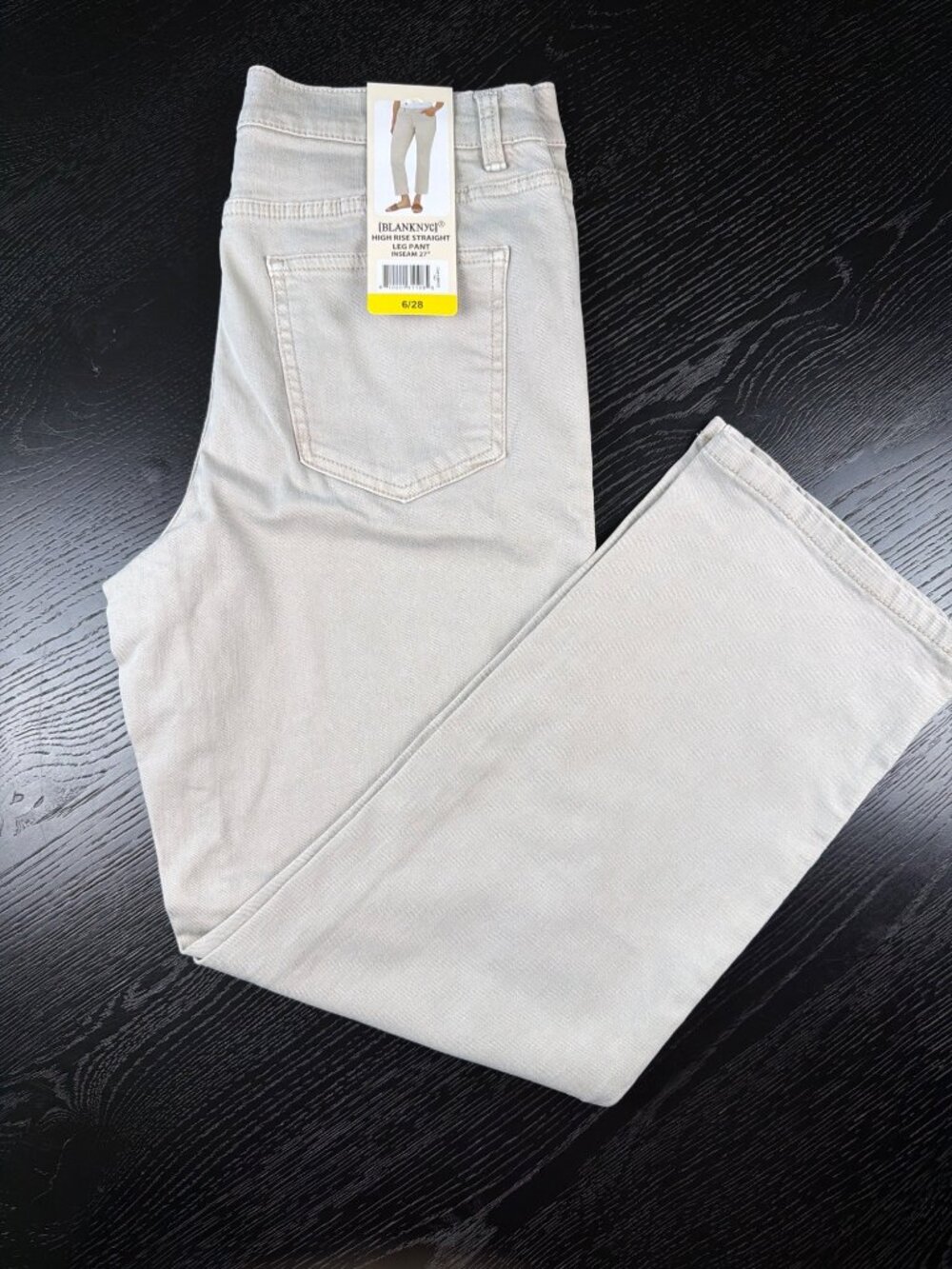 [BLANKNYC] High Rise Straight Leg Pants Tan 6/28 Inseam 27" - Picture 3 of 12